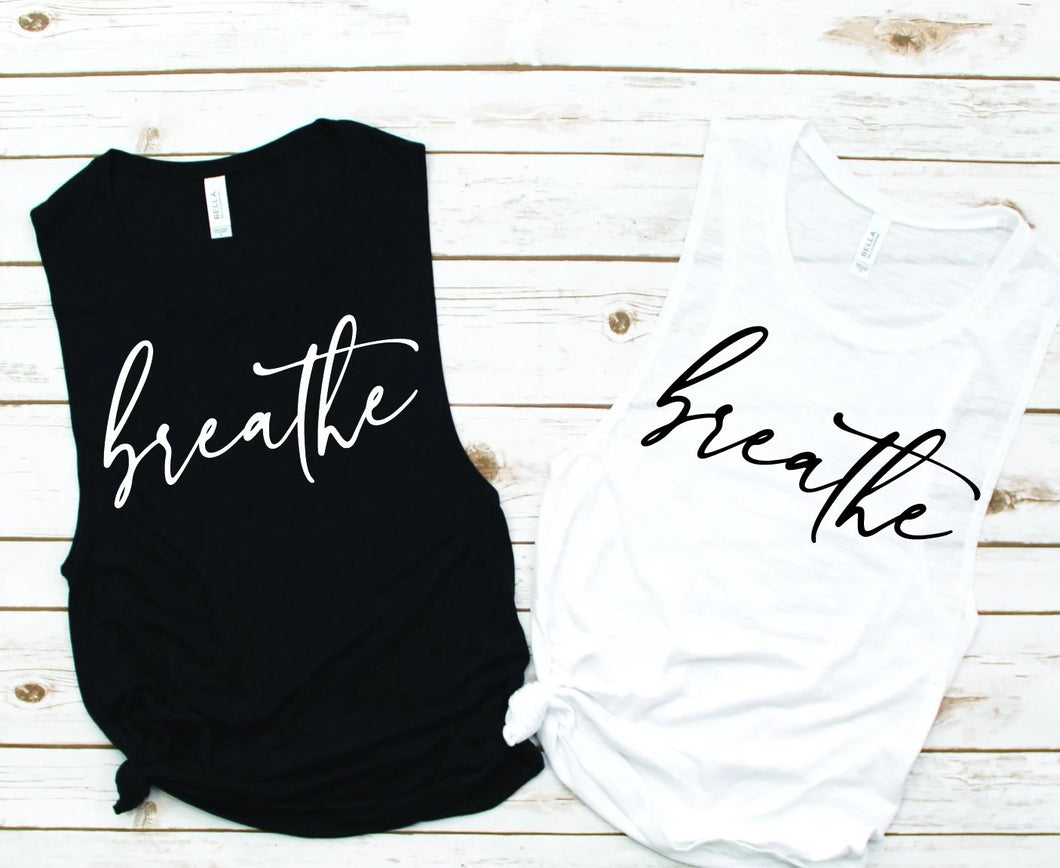 Breathe Muscle Tank - Empower Collection by Hustle and Soul Clothing - Hustle and Soul Clothing