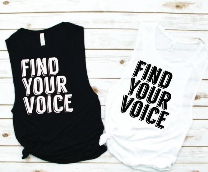 Find Your Voice Muscle Tank - Empower Collection by Hustle and Soul Clothing - Hustle and Soul Clothing