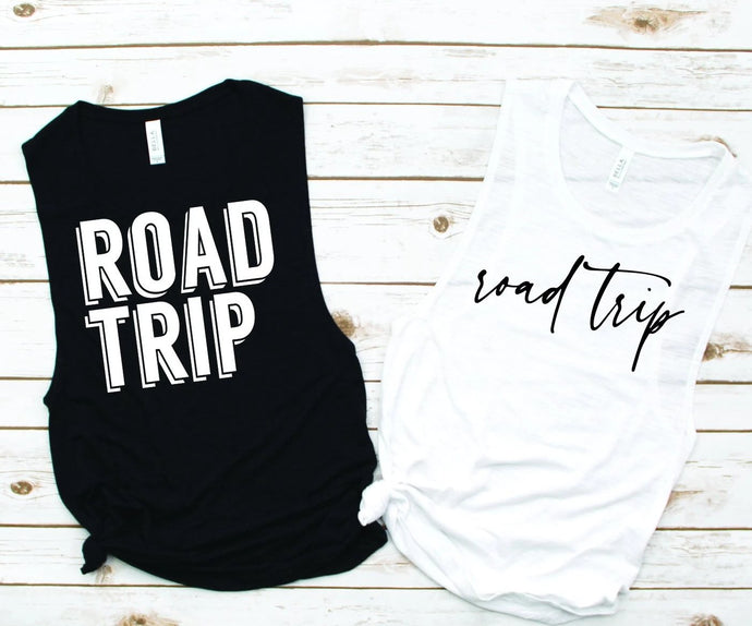 Road Trip Muscle Tank - Vacation Tees by Hustle and Soul Clothing - Hustle and Soul Clothing